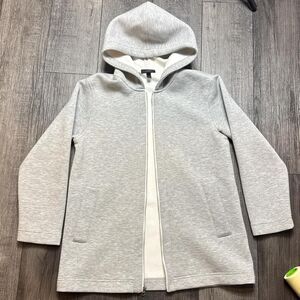 Jcrew Women's Grey and Cream Hoodie